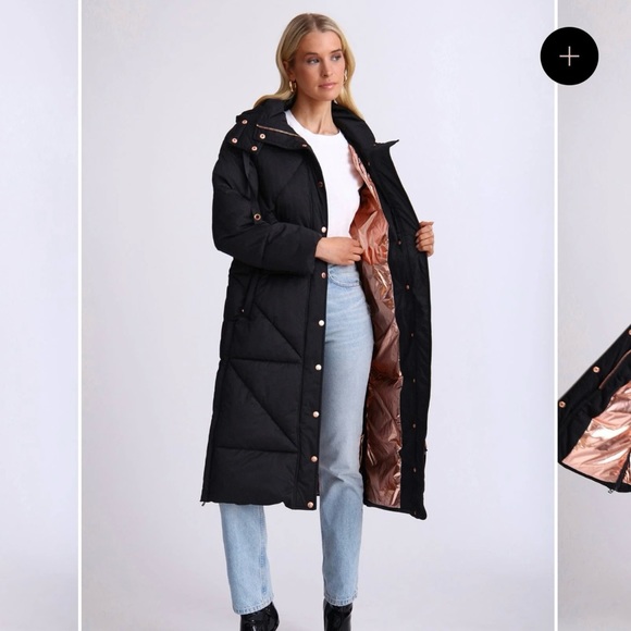 🆕 Brand New - Avec Les Filles Thermalpuff Longline Cloud Duvet Puffer Coat - Picture 5 of 11